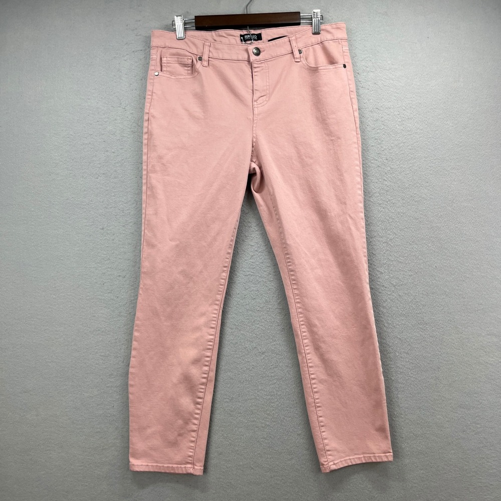 Buffalo David Bitton Jeans Womens 12/32 Pink Mid Rise Stretch Aubrey Ankle